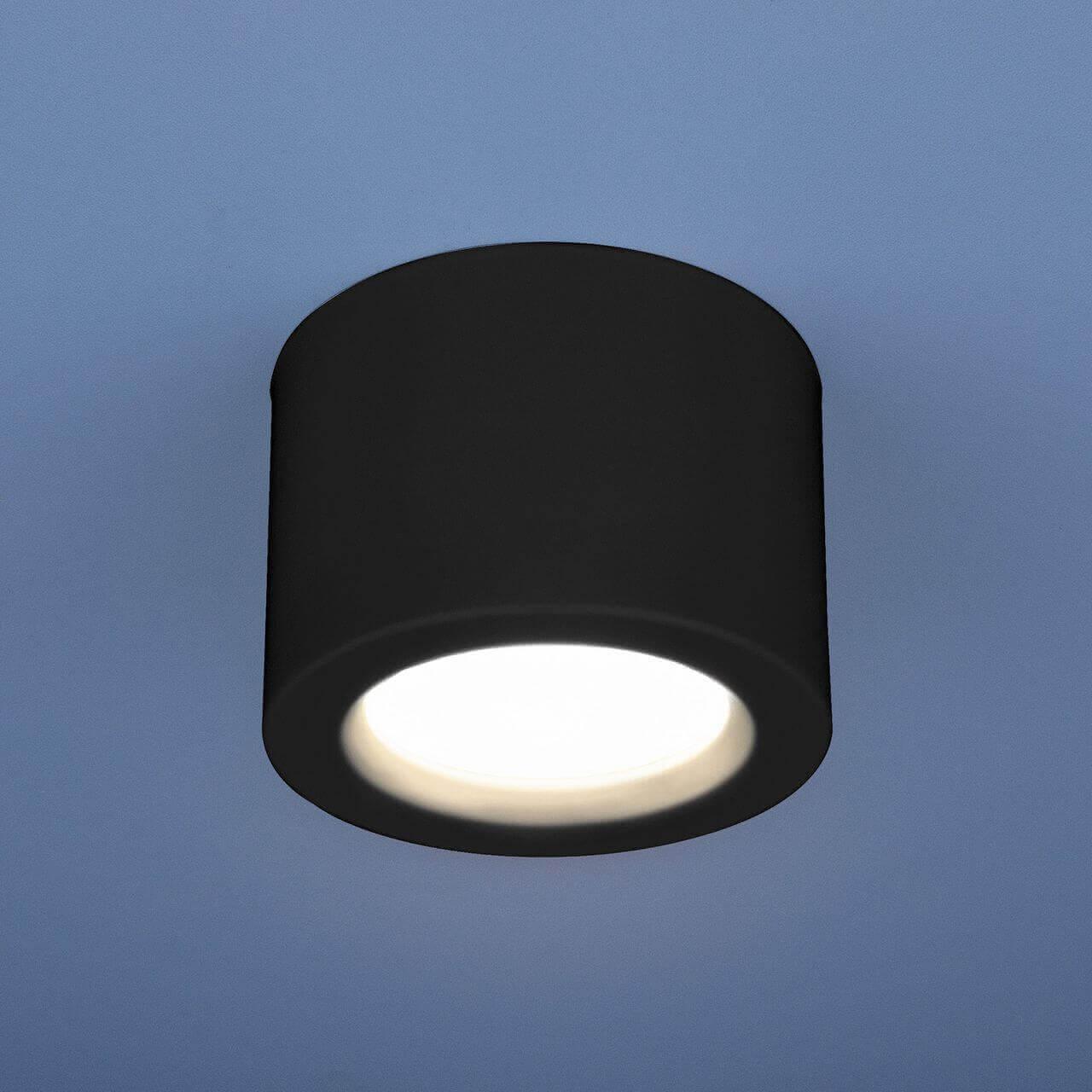 Потолочный светодиодный светильник Elektrostandard DLR026 6W 4200K черный матовый a040441