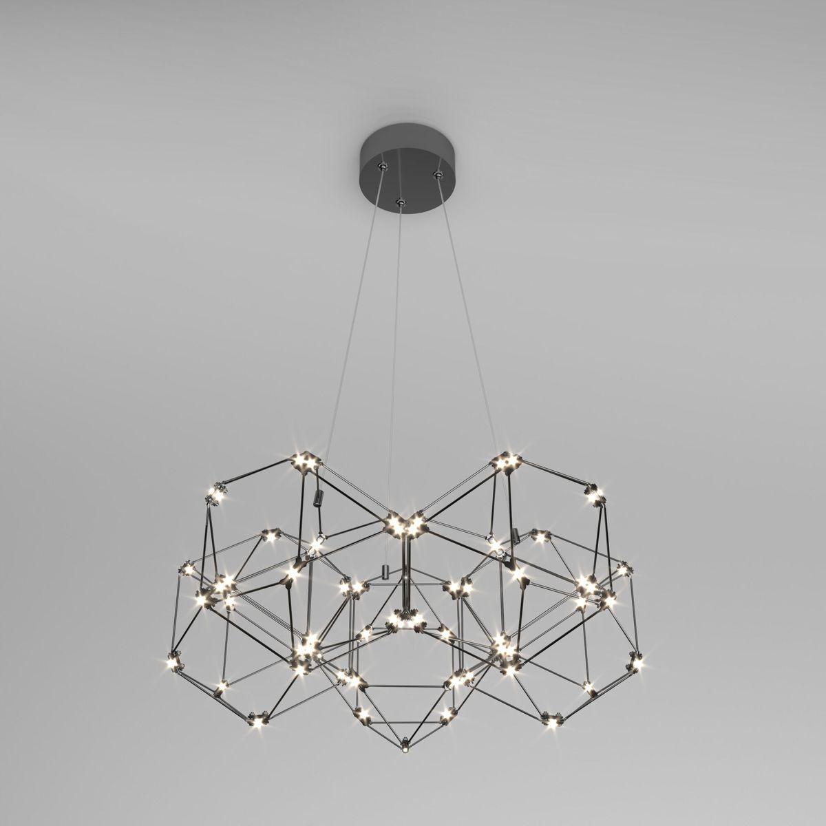 Подвесной светодиодный светильник Eurosvet Uma 90169/5 черный жемчуг